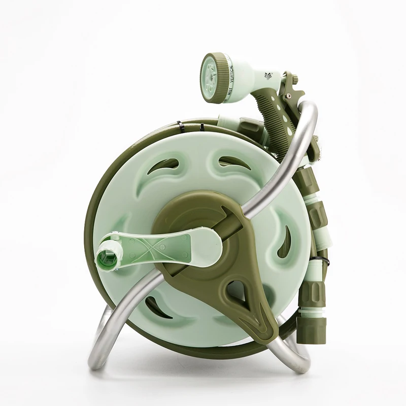 20M Adjustable Automatic Water Hose Holder Garden Retractable Handy Hose Reel Cart