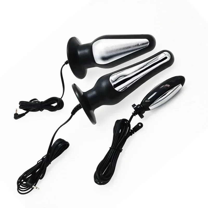 صدمة كهربائية تحفيز كهربائي تدليك البروستاتا منتجات الكبار الجنس صدمة عصا الشرج بعقب ألعاب جنسية للنساء