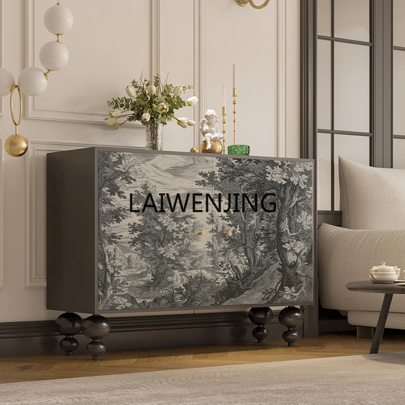 

MJY French entrance solid wood bedside living room aisle storage household custom dining side cabinet