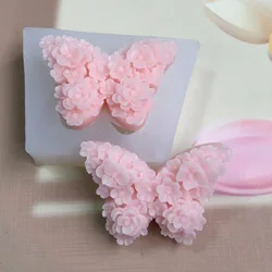 Butterfly Aromatherapy Gypsum Candle Silicone Mold Rose Butterfly Chocolate Flip Sugar Baking Cake Decoration Silicone New 2024