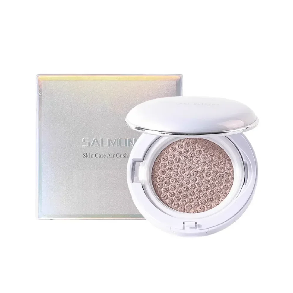 

Salmon Essence Hydrating Air Cushion Foundation CC Cream Concealer Moisturizing Long-lasting Shine Brightening Makeup Cosmetics