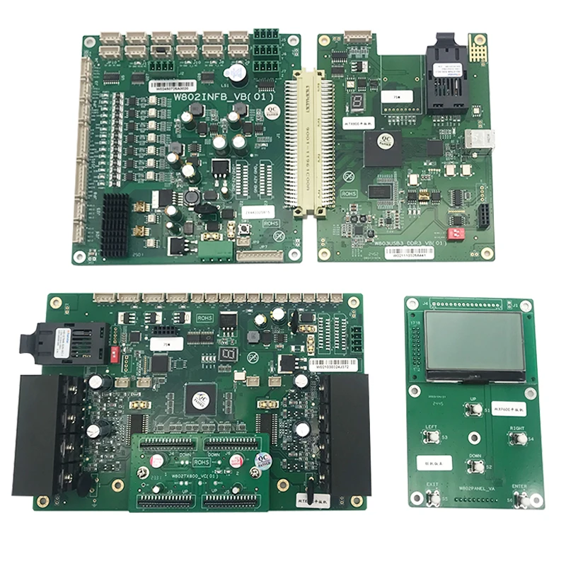JUCAILI Wellprint double heads TX800 Board Kit Fiber Optic Version Flatbed Mainboard and Carriage Board for TX800 Printheads