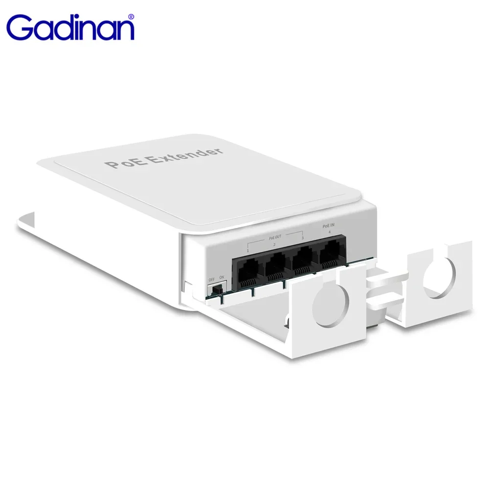 3 Port POE Extender 10/100Mbps Rain Proof 1 to 3 Switch Repeater With IEEE802.3af Plug and Play Suitable for POE NVR IP Camera