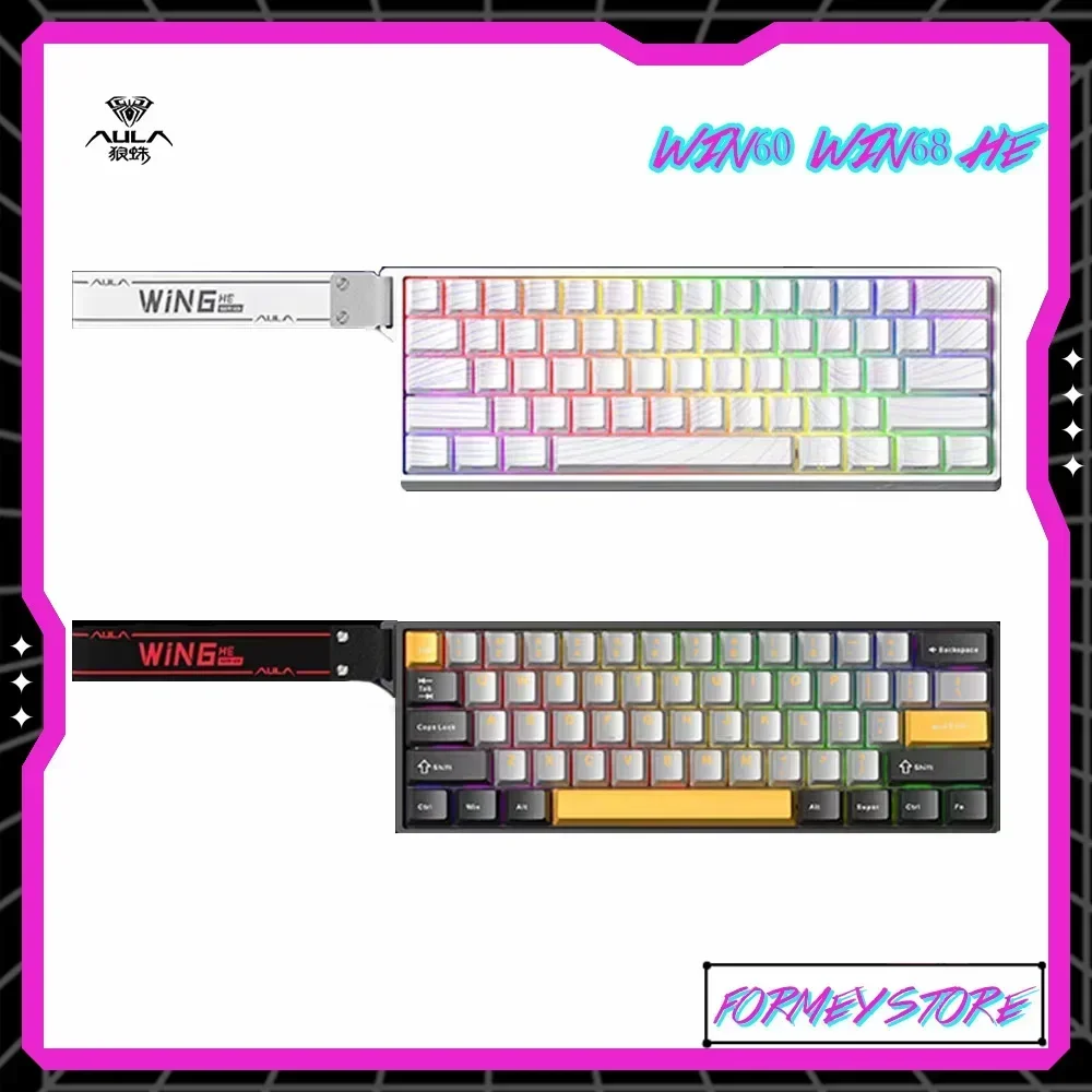 Aula Win60 Win68 He Magnetic Switch Keyboards Hot-SwapWired Rgb 8k Customize Mechanical Esports Gaming Keyboard Accessory Gifts