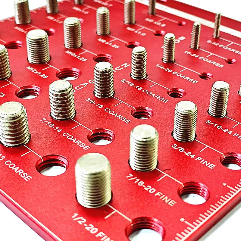 28 Thread Bolt Gauge Nut Thread Checker Metric and Inch Screw Measuring Gauge Inspection Tool