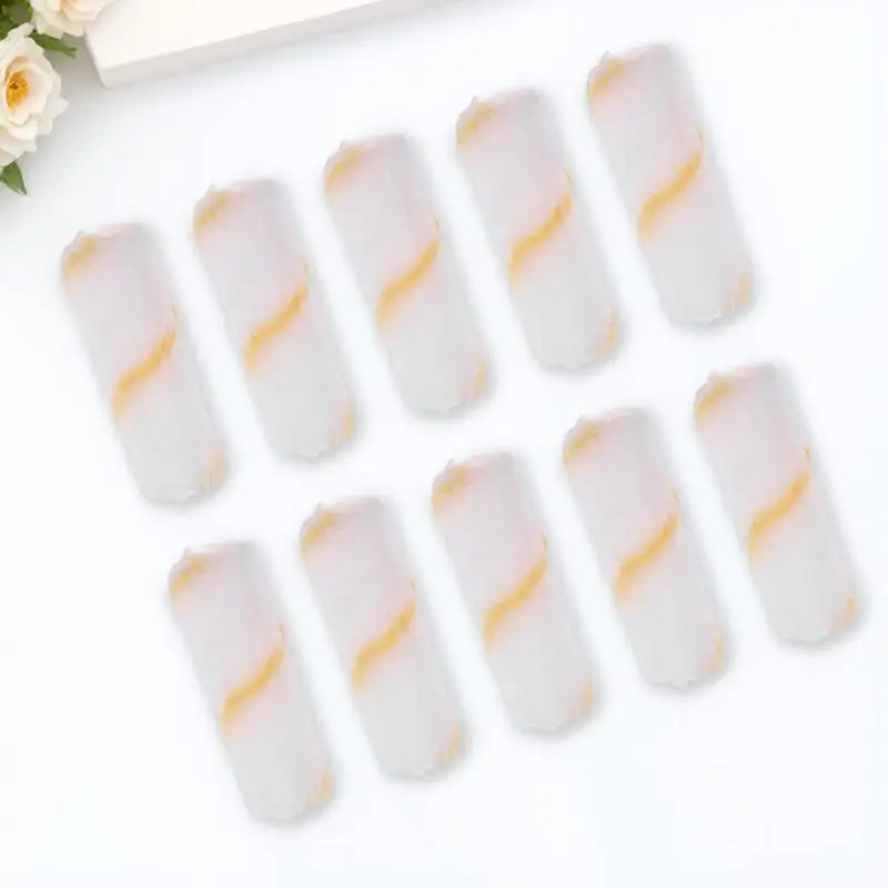 

30pcs 4 Inch Mini Cotton Paint Roller Sleeve High Density Smooth Wall Portable Roller For Doors Baseboards Small Projects Home