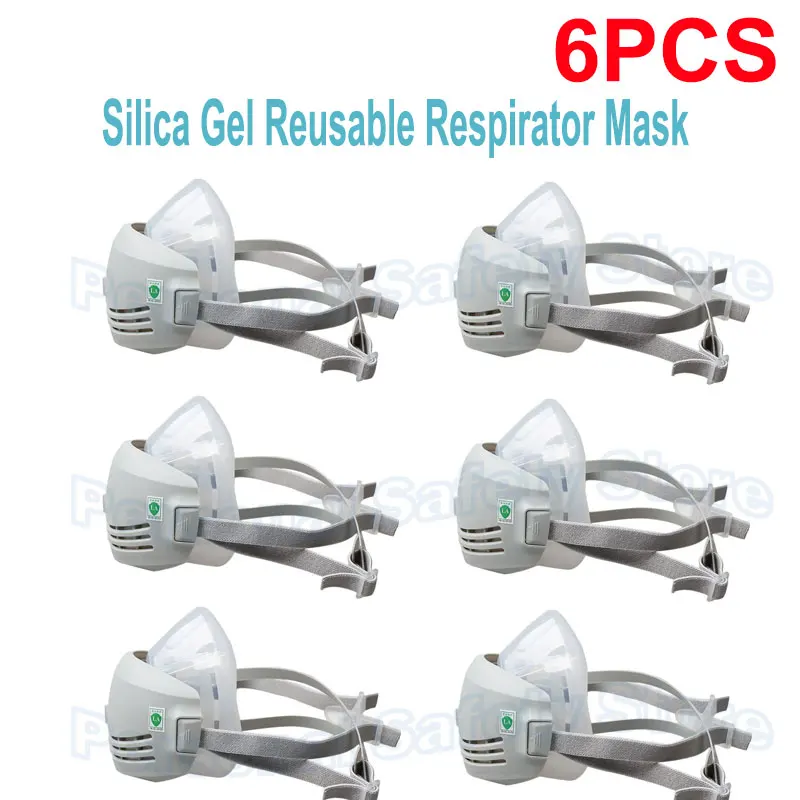 muitos de mascara contra poeira mais pecas de filtro respirador meia face mascara a prova de poeira anti construcao industrial poeira neblina mascara de gas de seguranca 01