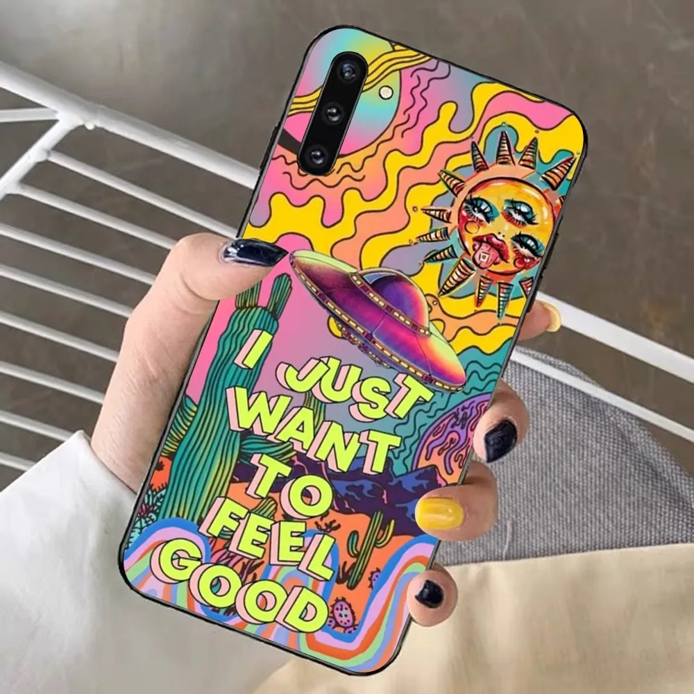 Colourful Psychedelic Trippy Art Phone Case For Samsung Note 8 9 10 20 pro plus lite M 10 11 20 30 21 31 51 A 21 22 42 02 03