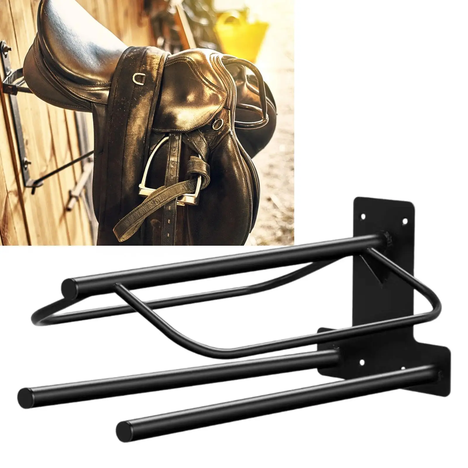 

Saddle Rack Saddle Stand Wall Mount Accessories Portable Saddle Storage Rack