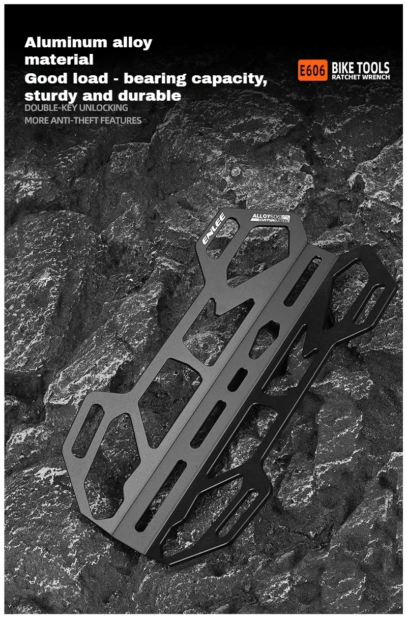 ENLEE leichter Gabelhalter aus Aluminiumlegierung, hochbelastbarer 20KG Lastenträger, Taschen- und Flaschenhalter, geeignet für Fahrradverpackungen. – Detail 8