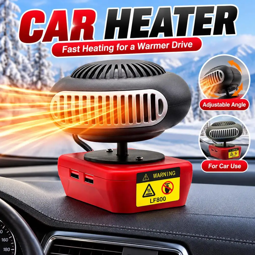 Portable Li-ion Battery Power Air Heater Blower Fan Heater Hot&Cold Wind Dual Mode For Makita For Bosch For DeWalt For Milwaukee