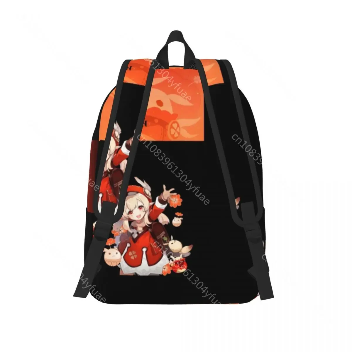 Anime Genshin Impact Kawaii Backpack Klee Red Stylish Backpacks Men Travel Big High School Bags Colorful Rucksack