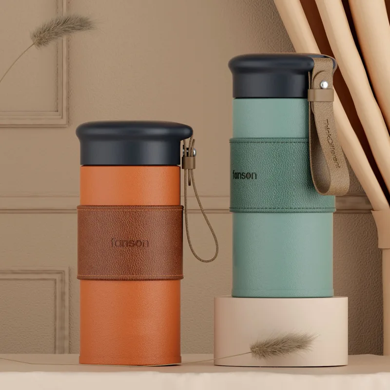 

Cute Water Bottle Thermal Mug Portable Thermos Bottle For Tea Travel Insulated Coffee Cup Stainless Steel Vacuum Flask 330ml