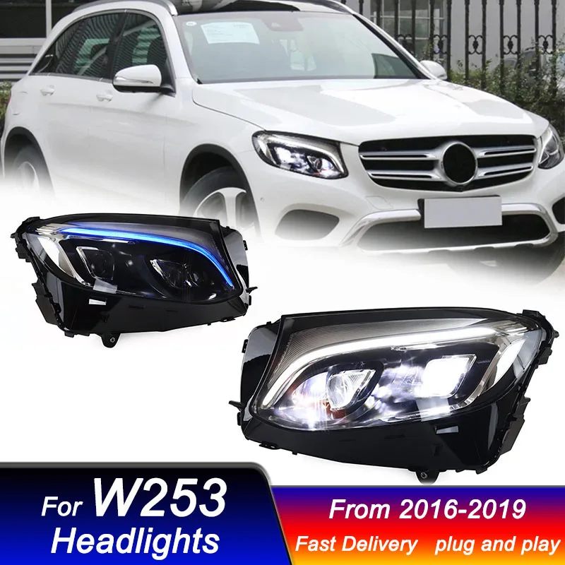 Car Headlights For Mercedes-Benz GLC W253 2016-2019 new style full LED Upgrade DRL Dynamic Signal Lamp Front light Assembly