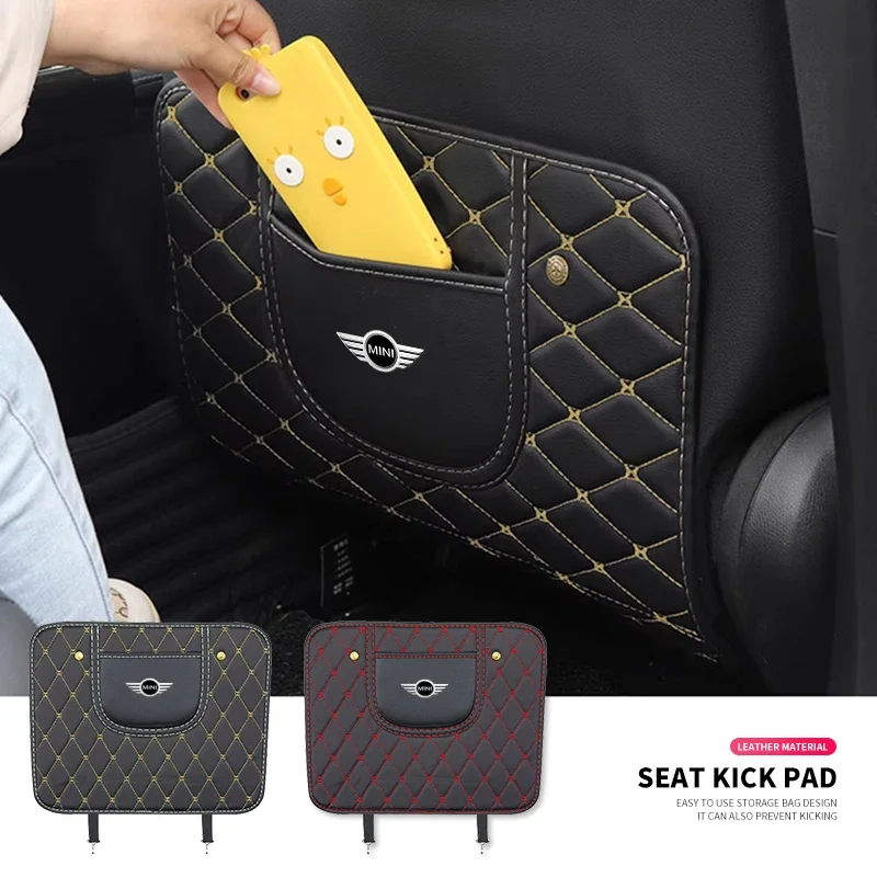 

Защитный коврик от пинков для автомобильных сидений MINI Cooper One R50 R52 R54 R53 R56 Countryman R60 F55 F56 JCW, аксессуары