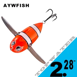 AYWFISH 5.8CM 12.5G Topwater sztuczna twarda przynęta Wobbler Popper Tackle realistyczne przynęty pszczółkowe z dwiema metalowymi skrzydłami łyżki