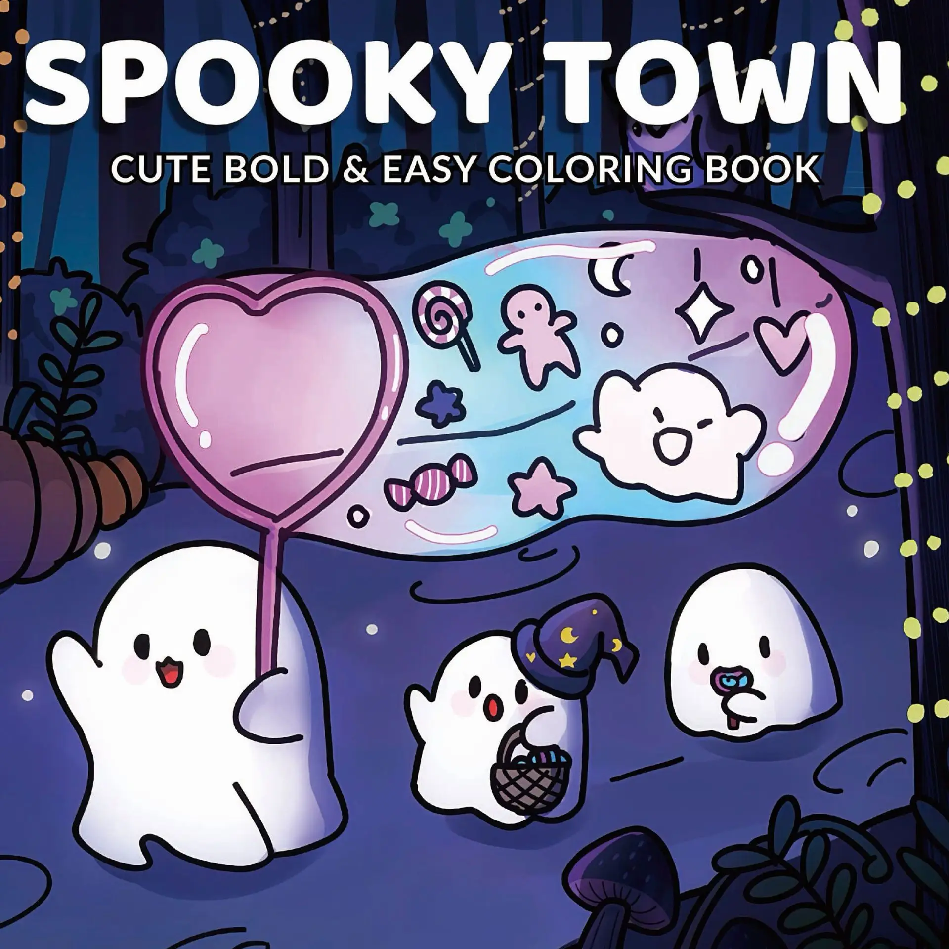 

Жуткий городок: милая смелая легкая книжка-раскраска, детская книжка-раскраска для рисования, просветительская книжка-раскраска