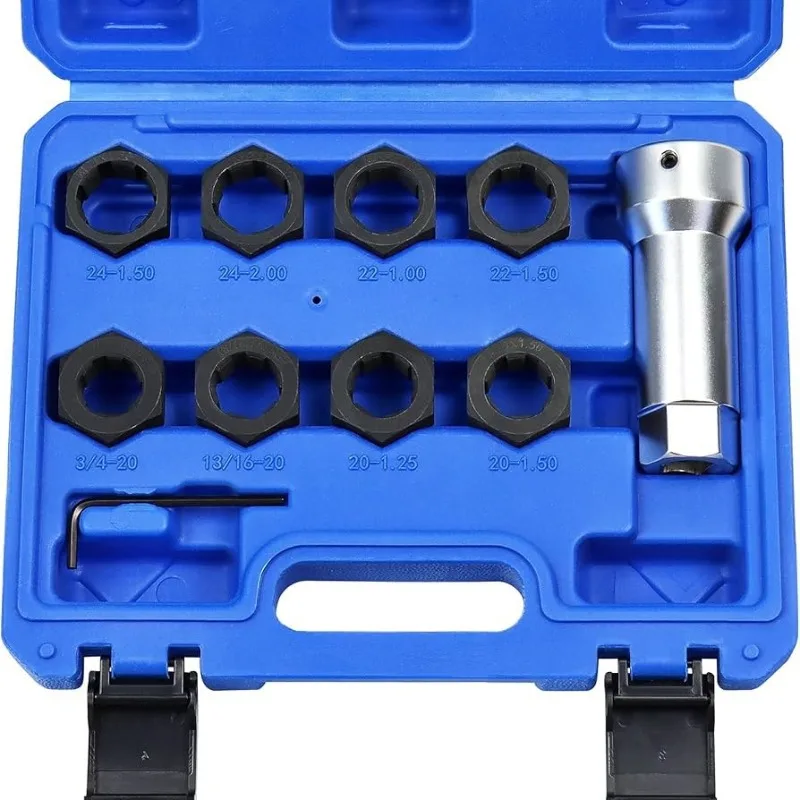 10-piece set of half-shaft thread repair tools set of damaged thread repair tools for automobile half-shaft and spindle
