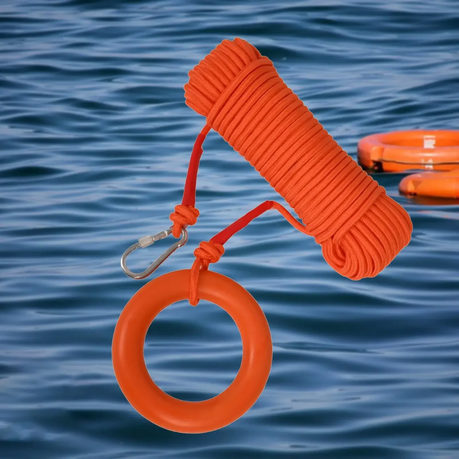 Life Saving Rope Accessories Lifeguard Tool Water Floating Reflective Rope for Boating Canoeing Water Sports Yacht Sailing Kayak