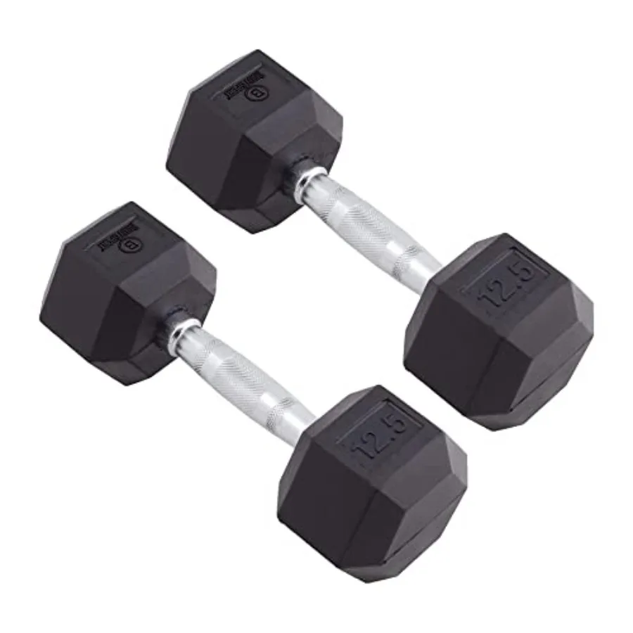 Gummi-Ummantelte Hex-Hanteln (Paar) für Heimfitness, Krafttraining, Trainingsgeräte, Trainingszubehör, Schwarz und Blau, Langlebig