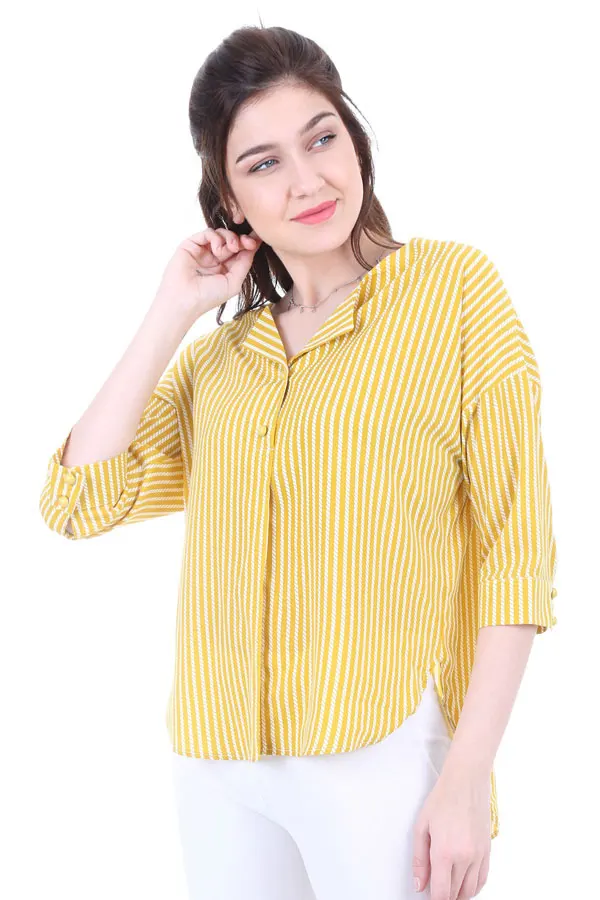 Top Button Blouse Fashion Women Blouses 2021 Blouses & Shirts Large Size Women Blouses Office Work Clothes