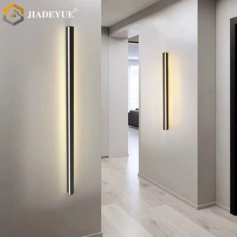 モダンミニマリスト北欧ledベッドサイドランプインテリア装飾リビングルーム寝室ライト高級ロングウォールランプ