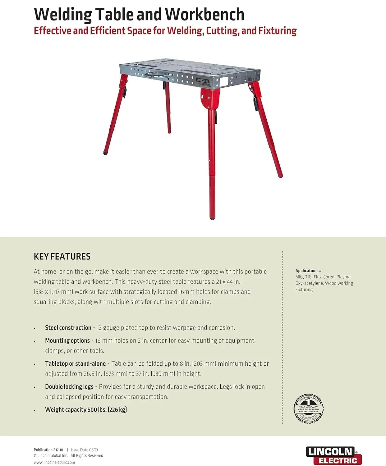 K5334-1 Portable Welding Table Folding Workbench 21