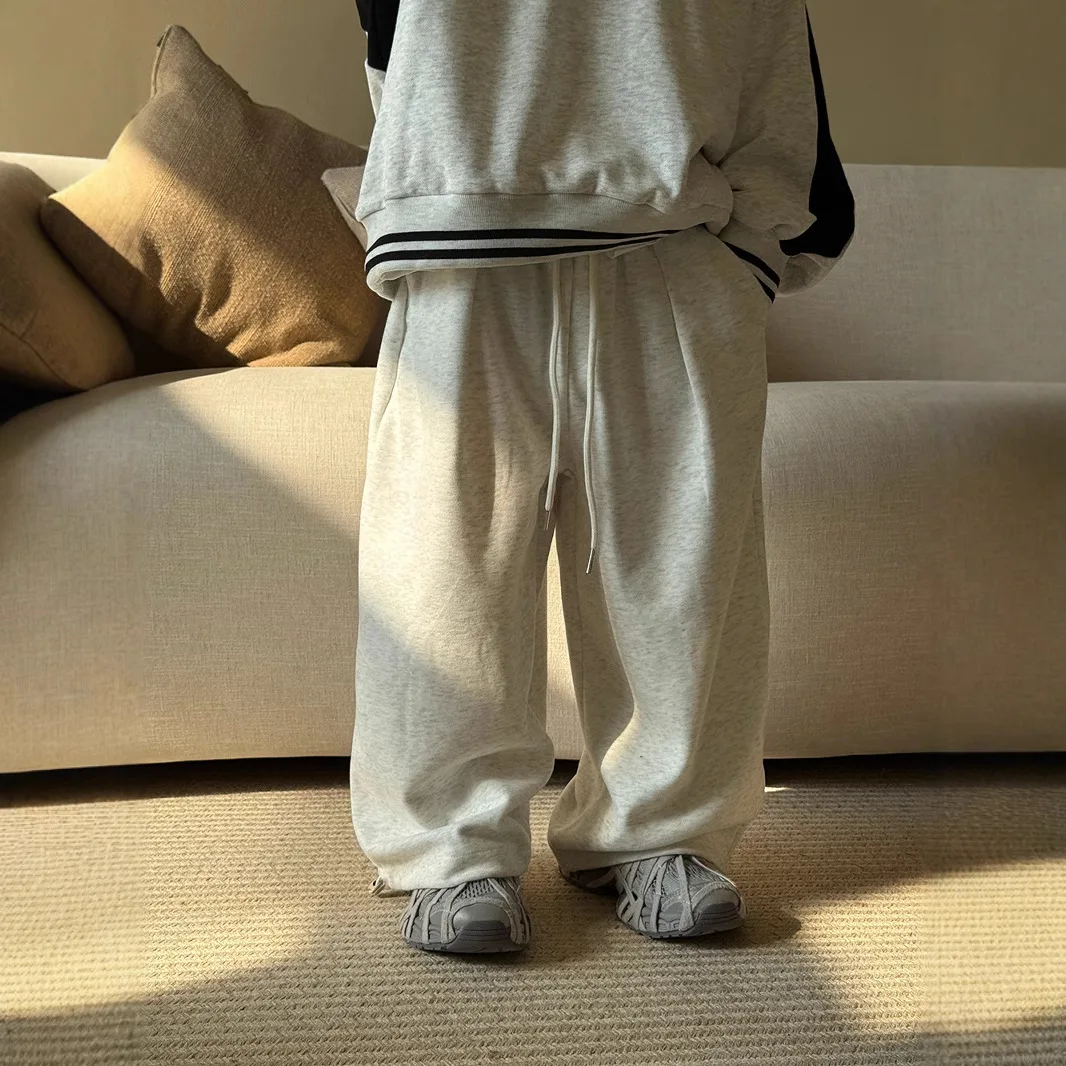 

Детская одежда: повседневные брюки для мальчиков, весна-лето 2026, новые модные однотонные простые свободные брюки полной длины для детей