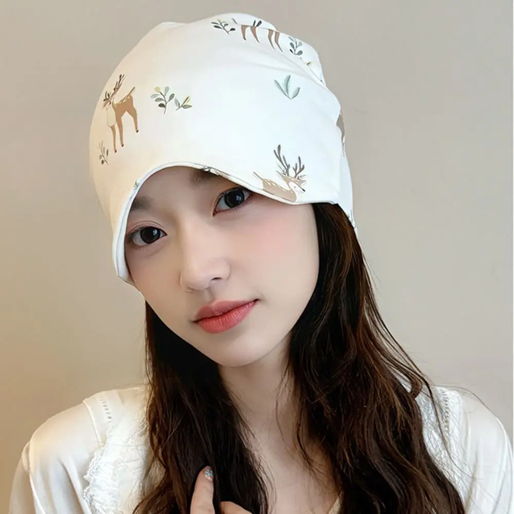 

Breathable Postpartum Confinement Hat Eye Mask 2in1 Postpartum Cap Adjustable Comfortable Women's Sleep Cap Housework Cooking