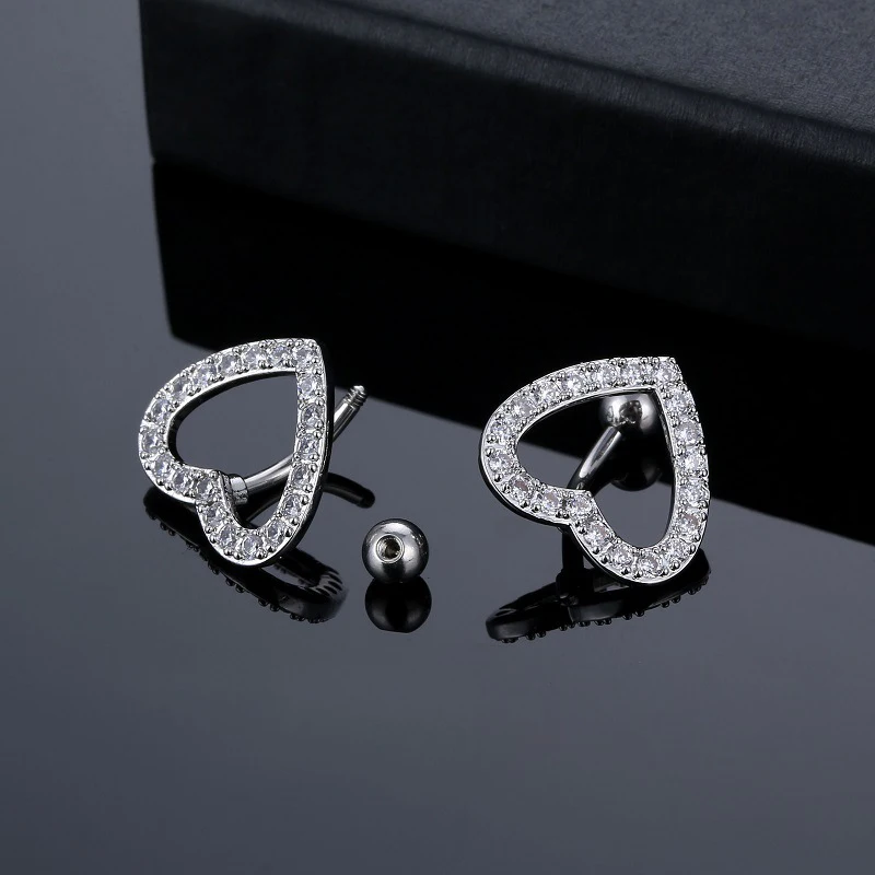 S 1pc Heart Belly Button Ring Navel Piercing Ring Cooper Belly Button Piercing Ring JewelryNavel Pircing Umbilical Pircing Ring