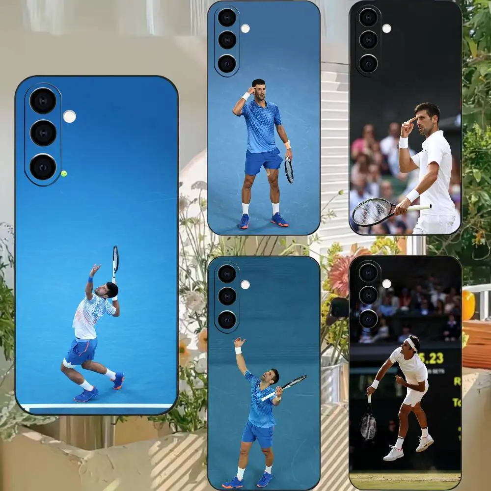 24 Grand Slams-Novak D-Djokovic  Phone Case Black Silicone Soft For Samsung A73,A72,A71,A70,A53,A52,A51