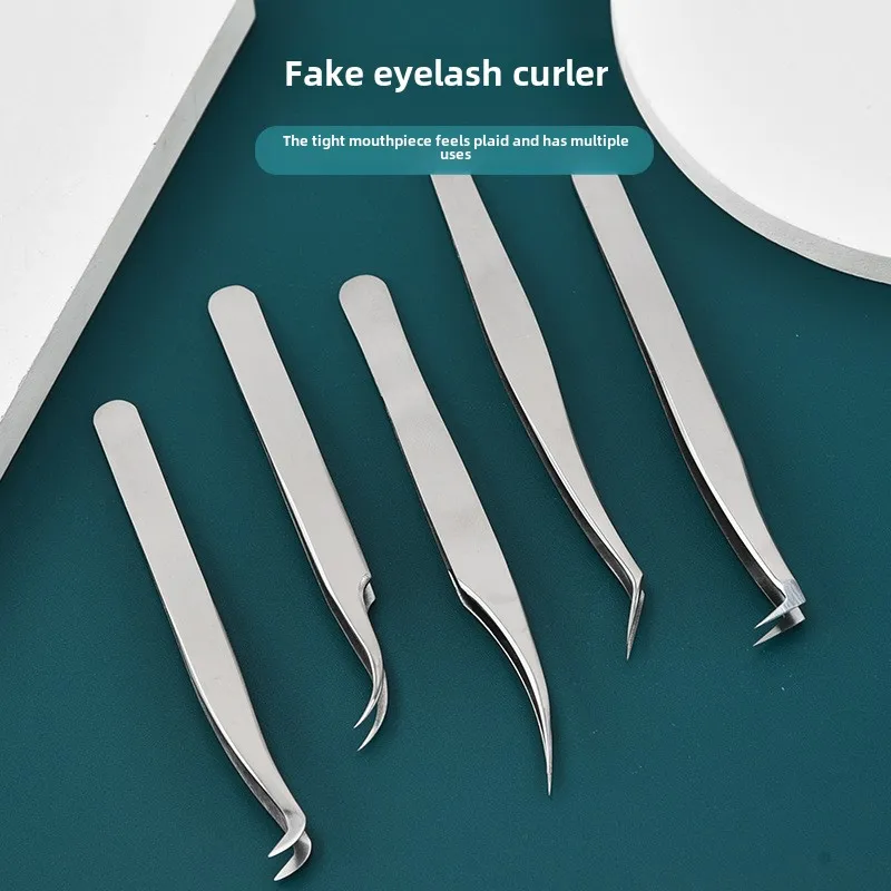 ملقط تمديد رموش ريشة دولفين ، مشبك زهور عالي الدقة ، أدوات تجميل