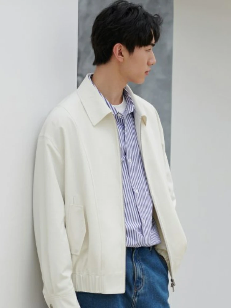 Autumn Jackets Men Solid Simple Males Overcoats High Street Japanese Style Harajuku Loose Casual Long Sleeve Fashion Daily New