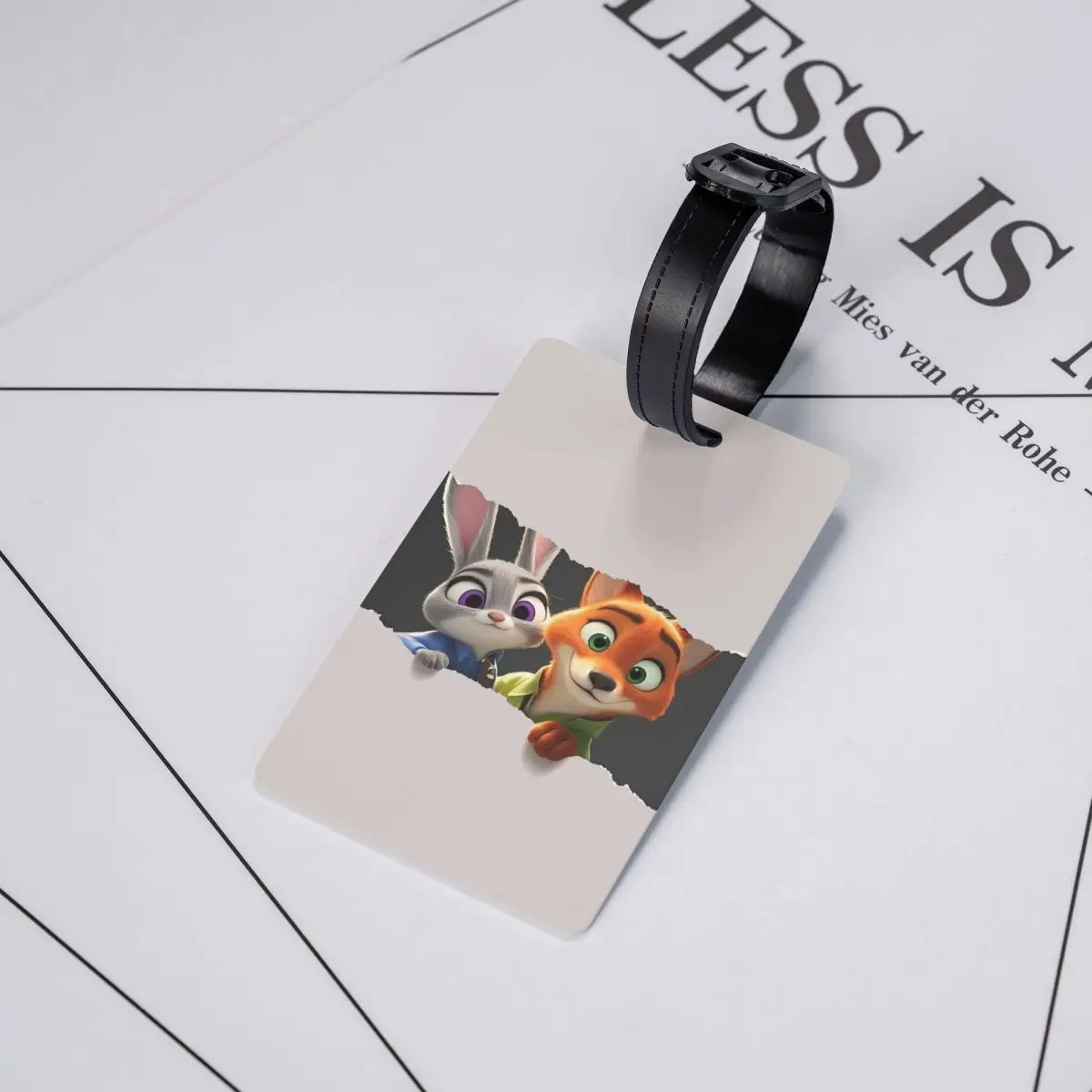 Custom Zootopia Cute Cartoon Luggage Tag With Name Card Privacy Cover ID Label for Travel Bag Suitcase