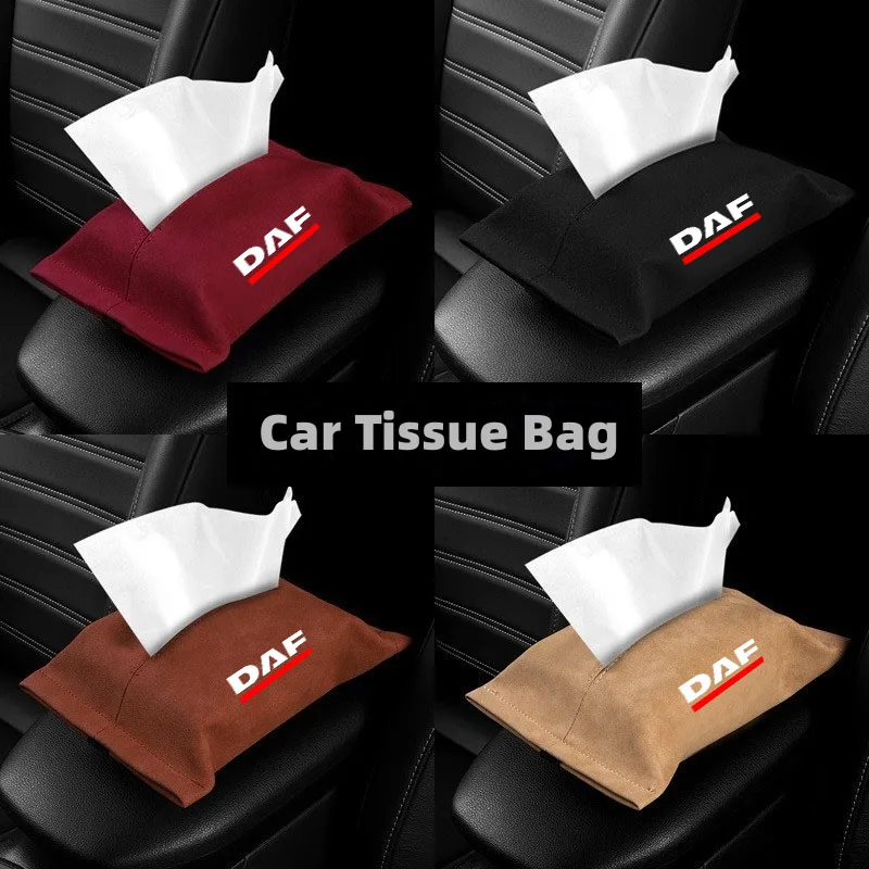 

Car Leather Tissue Bag Car Backseat Tissue Case Storage For DAF 106xf 105 cf85 Truck lf van Accessories