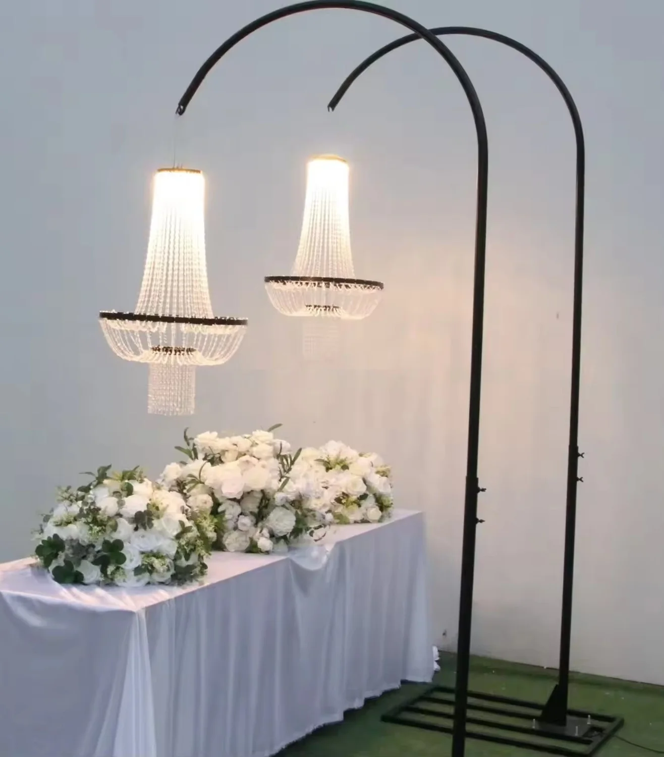 1 Stück Metall-Bogenrahmen in Schwarz zum Aufhängen als Dekoration für Hochzeiten, Events, Partys und Ganghintergründe – Detail 3