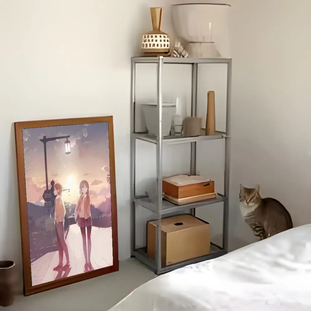 الوغد لا يحلم الأرنب فتاة Senpai أنيمي ملصق فني ملصق الفيلم جدارية الأسرة غرفة الأطفال جدار الديكور طباعة هدية #6