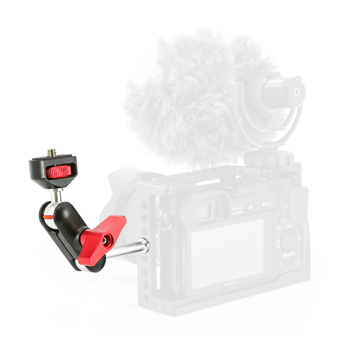 360-Stativ-Adapter für Magic Arm, Dual-Kugelkopf, 1/4 Zoll Schraube, Gelenkanschluss für Kamerakäfig, Monitorständer, LED-Lichthalter – Detail 23