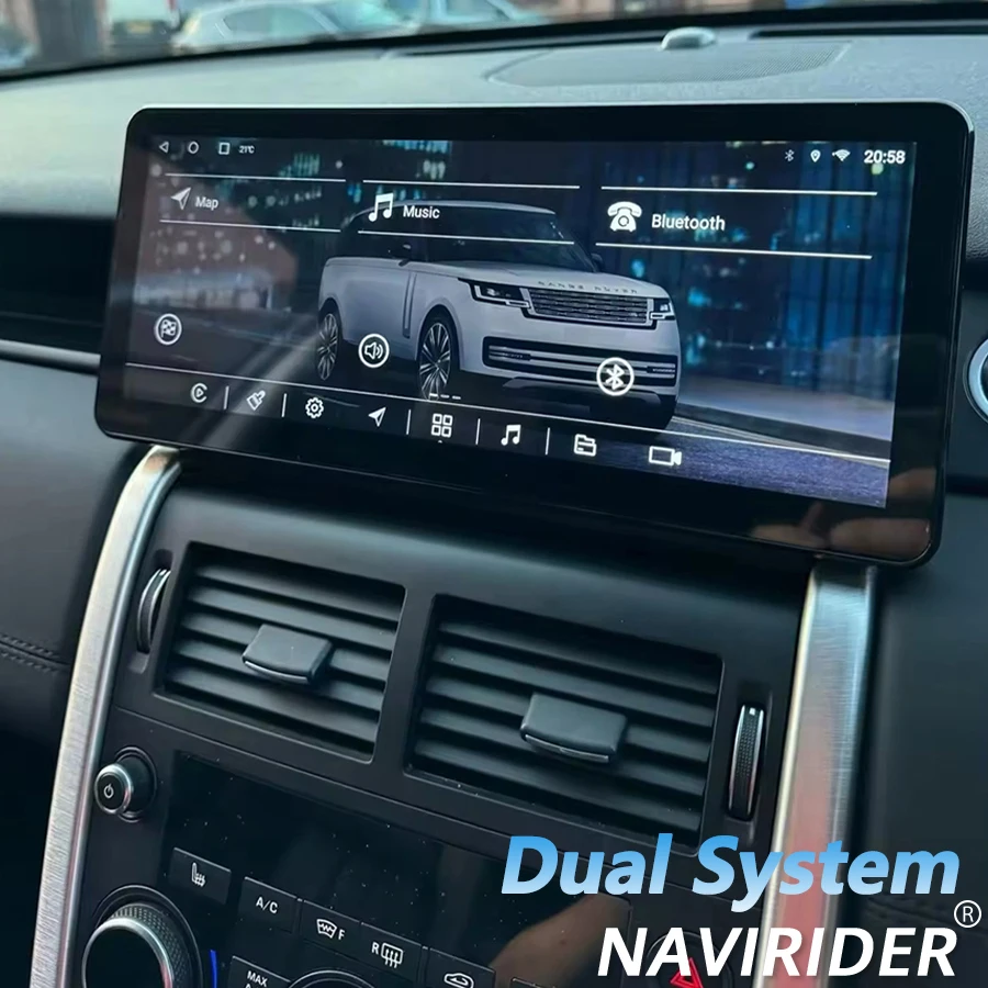 12.3 "نظام مزدوج أندرويد مشغل وسائط متعددة لاند روفر ديسكفري سبورت L550 2015-2019 Carplay راديو تلقائي سيارة لتحديد المواقع والملاحة