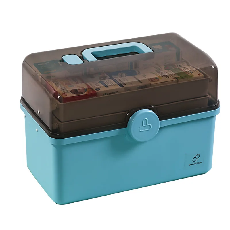 3 Layers Large Capacity Family Medicine Organizer Storage box Portable First Aid  Medicine Container Emergency Pharmacy Box