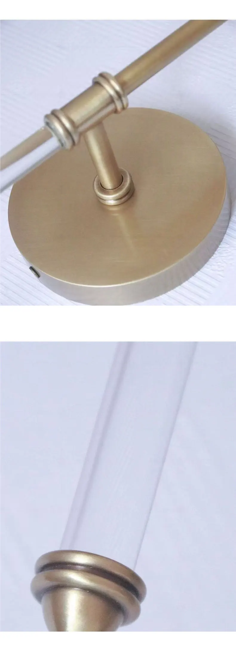 American Bedside Fabric LED Wall Lamps Copper Iron E14