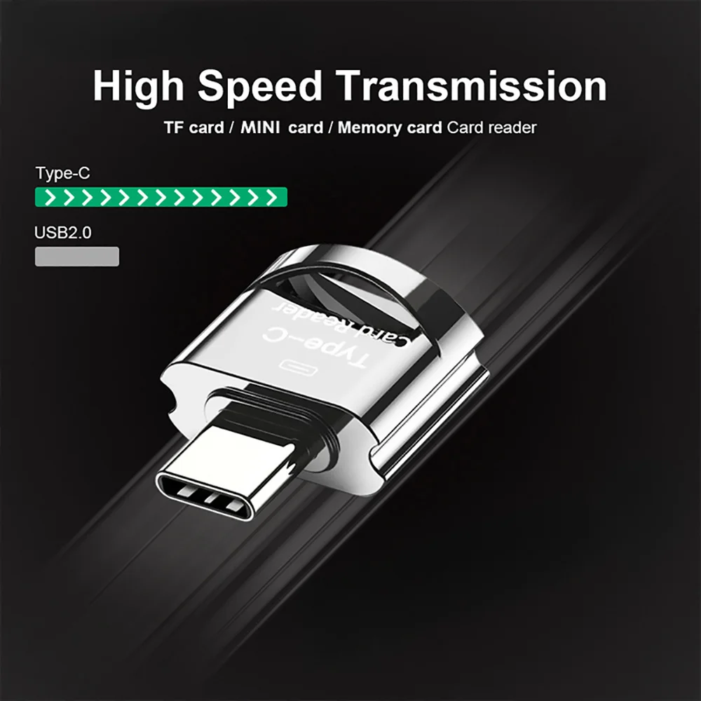 Portable USB Type C To Micro-SD TF Adapter USB 3.0 Flash Drive Smart Memory Card Reader OTG Card Reader For Laptops Macbook Air