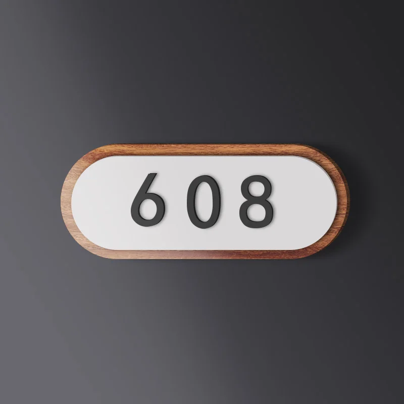 Acryl deurplaat met sticker of magneet, gepersonaliseerd 3D lasergesneden huisnummer voor huis, villa, winkel, kantoor, appartement, hotel