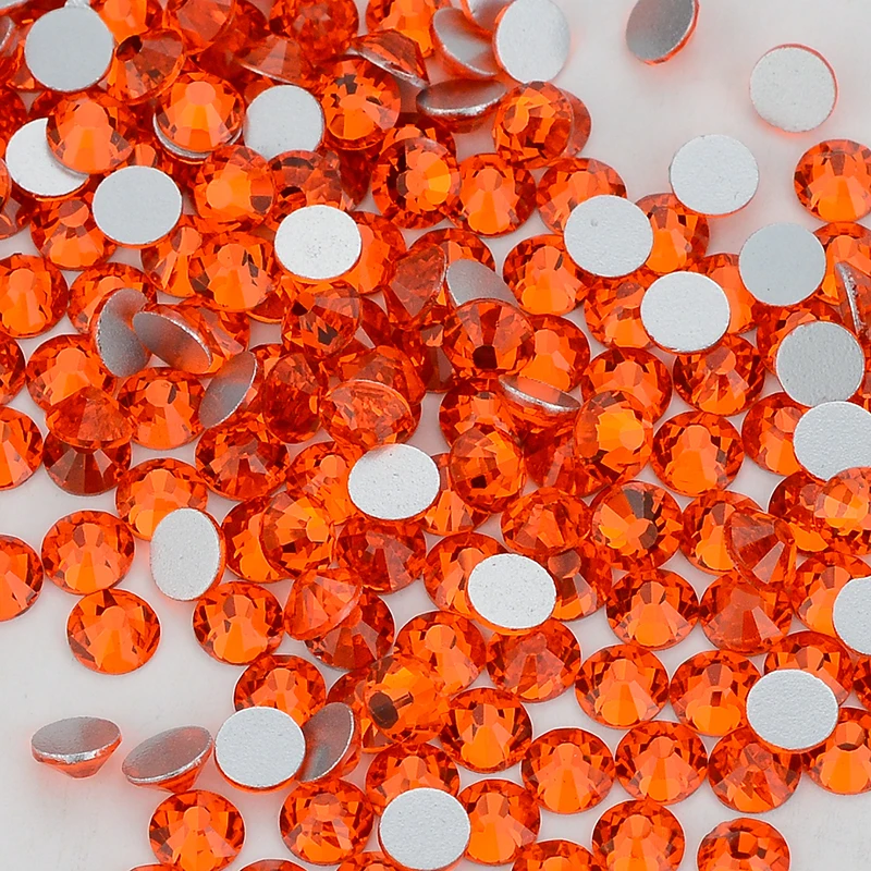 SS6-SS30 Red Glass Flatback Rhinestone Multi Color Glitter Round Stones Rhinestones for DIY Nail Art Fabric Clothing Decorating