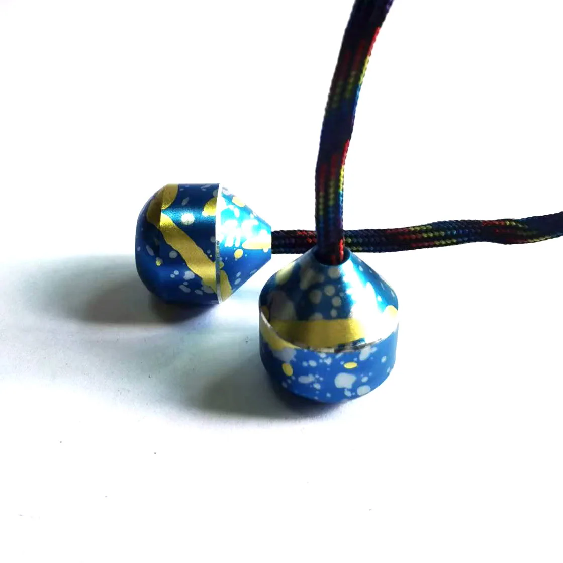 アルミ合金金属 Begleri フィジェットおもちゃ指感覚おもちゃ自閉症子供のためのギフト心配ビーズ指スキル Paracord ストレスおもちゃ