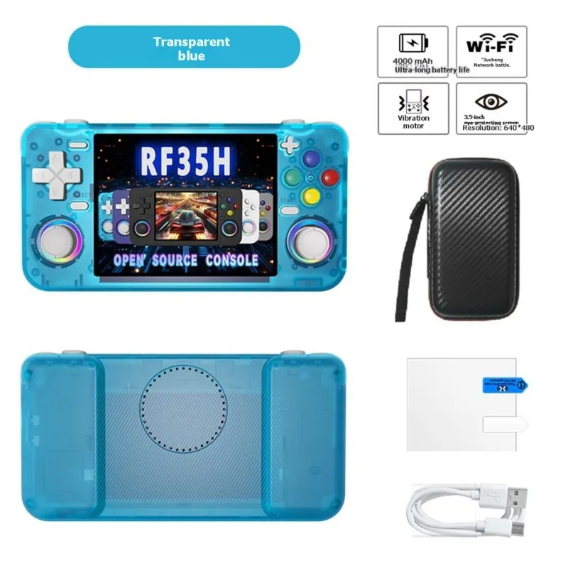 ZIZI RF35H Handheld Video Game Console 3.5 Inch IPS Screen 22000+ Games Wifi Retro Game Support For 30+ Emulators
