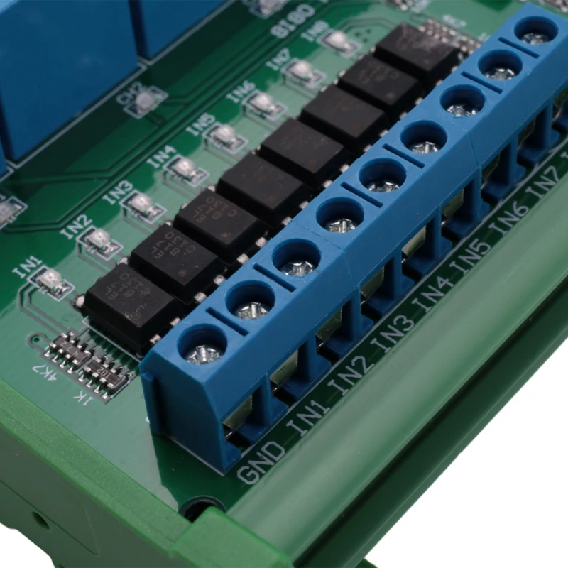 8 Ch RS485 Relay Board Modbus RTU UART Remote Control Switch DIN35 Rail Box For PLC Automation Control