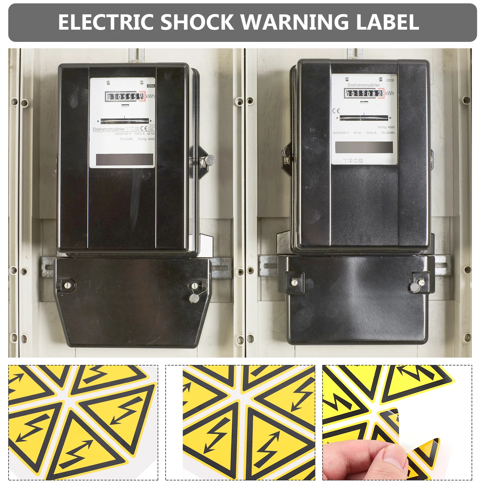 

Warning Decals Electric Box Caution Sign Stickers PP Material Safety Labels