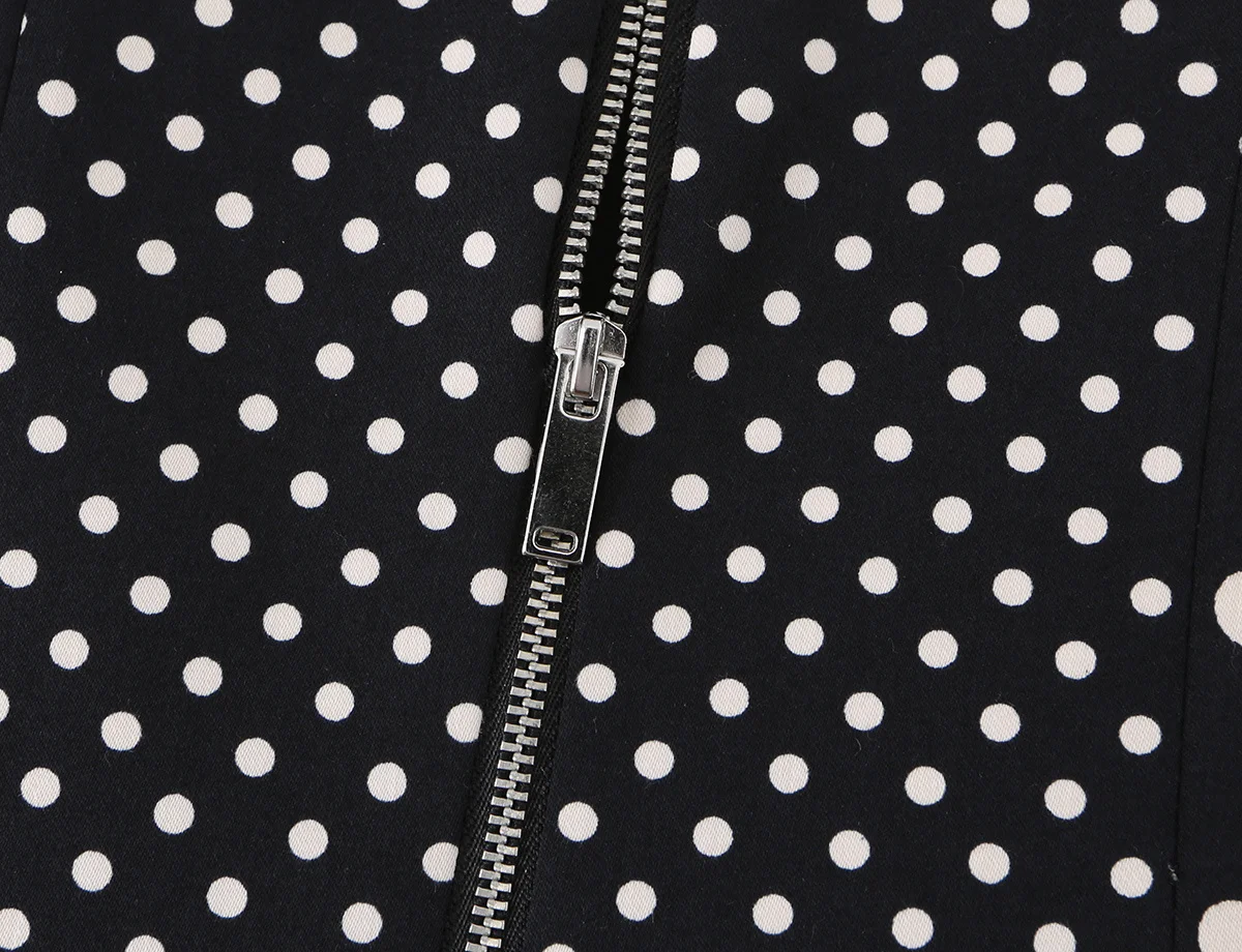 TFMLN Sexy Damen Schwarzes Polka-Dot-Print Plissiertes Trägertop Schlankmachendes Korsett Rückenfreies Camisole-Top für Party und Club – Detail 9