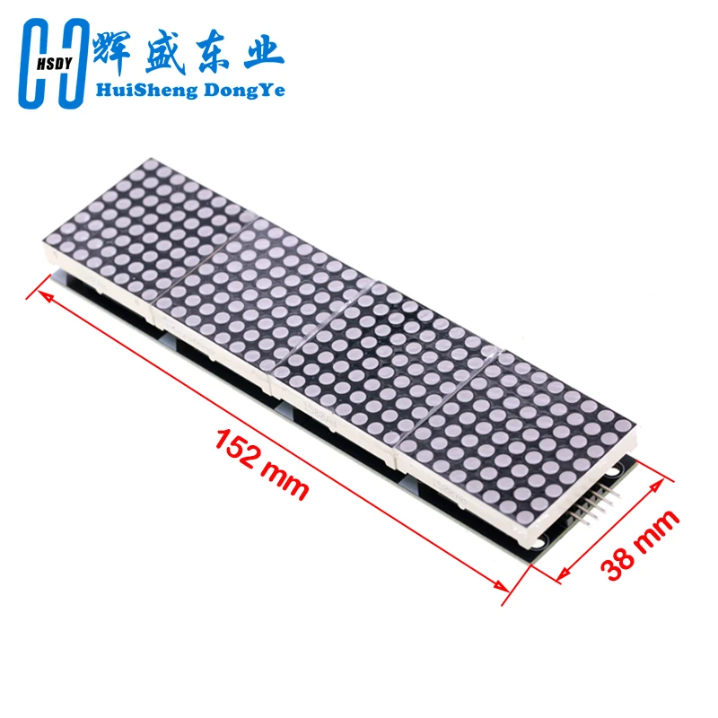MAX7219-1588 Red/Blue/Yellow Green LED Microcontroller 4 In 1 one Display with 5P Line Dot Matrix Module 5V for Arduino DIY KIT